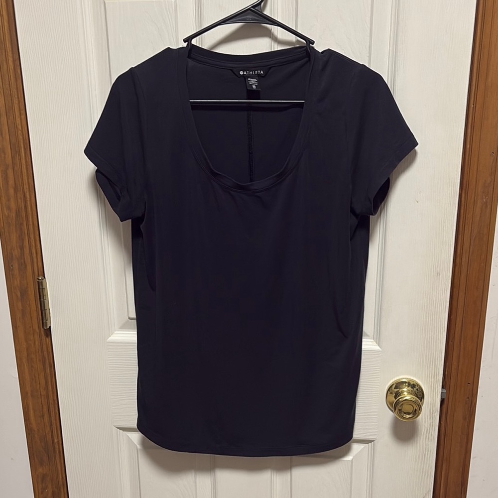 Athleta Black Short Sleeve Top size XS